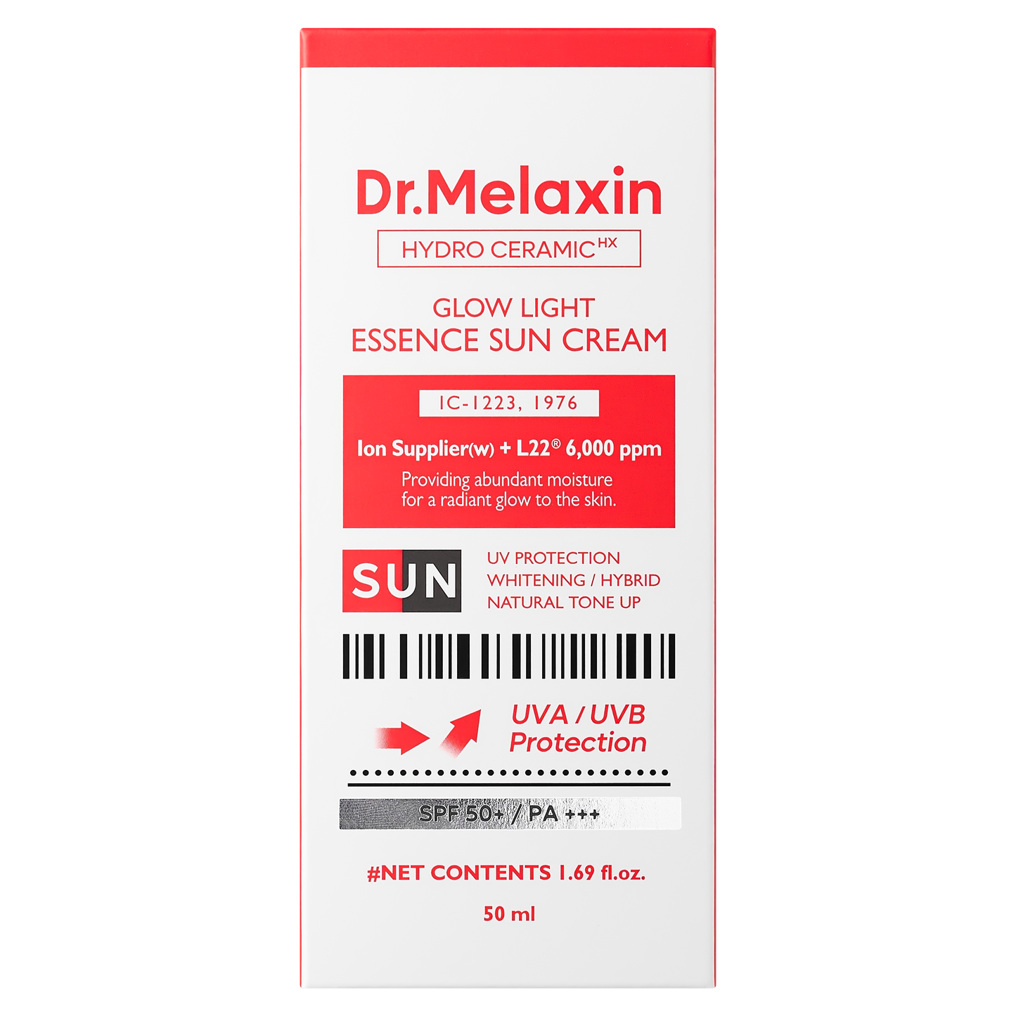 Dr.Melaxin Hydro Ceramic Glow Light Essence Sun Cream 50ml (x52) (Bulk Box)