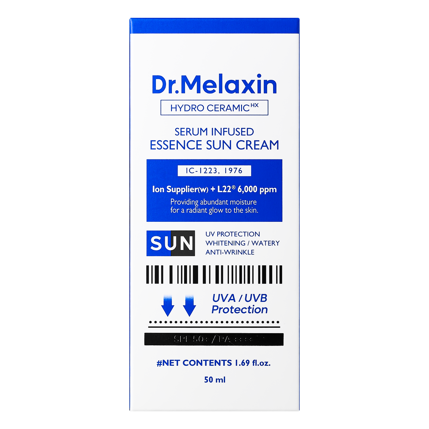 Dr.Melaxin Hydro Ceramic Serum Infused Essence Sun Cream 50ml (x52) (Bulk Box)