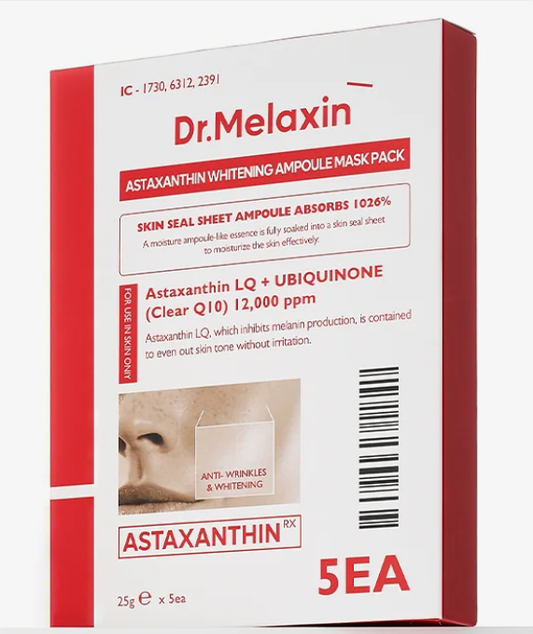 Dr.Melaxin Astaxanthin whitening Ampoule Mask pack 25g 5ea (x30) (Bulk Box)